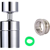 Yizhet 360° Aireador de Grifo Aireador Grifo Cocina Ajustable 2 modos Cocina Baño Grifo Filtro de Burbujas con…